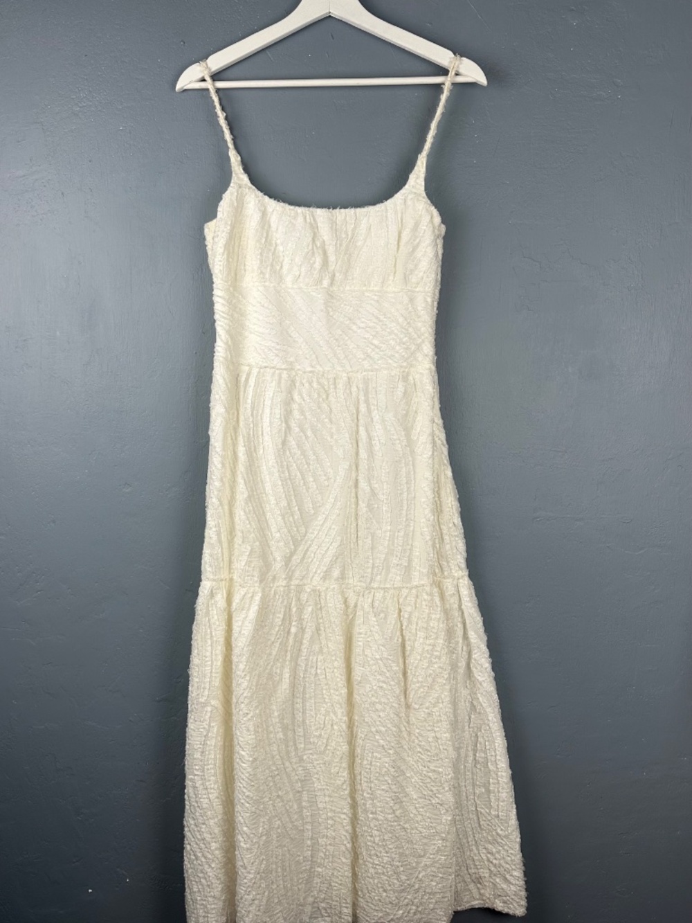 Zara Women's Sz Small White Embroidered Floral Appliqué Sleeveless Dress NWOT